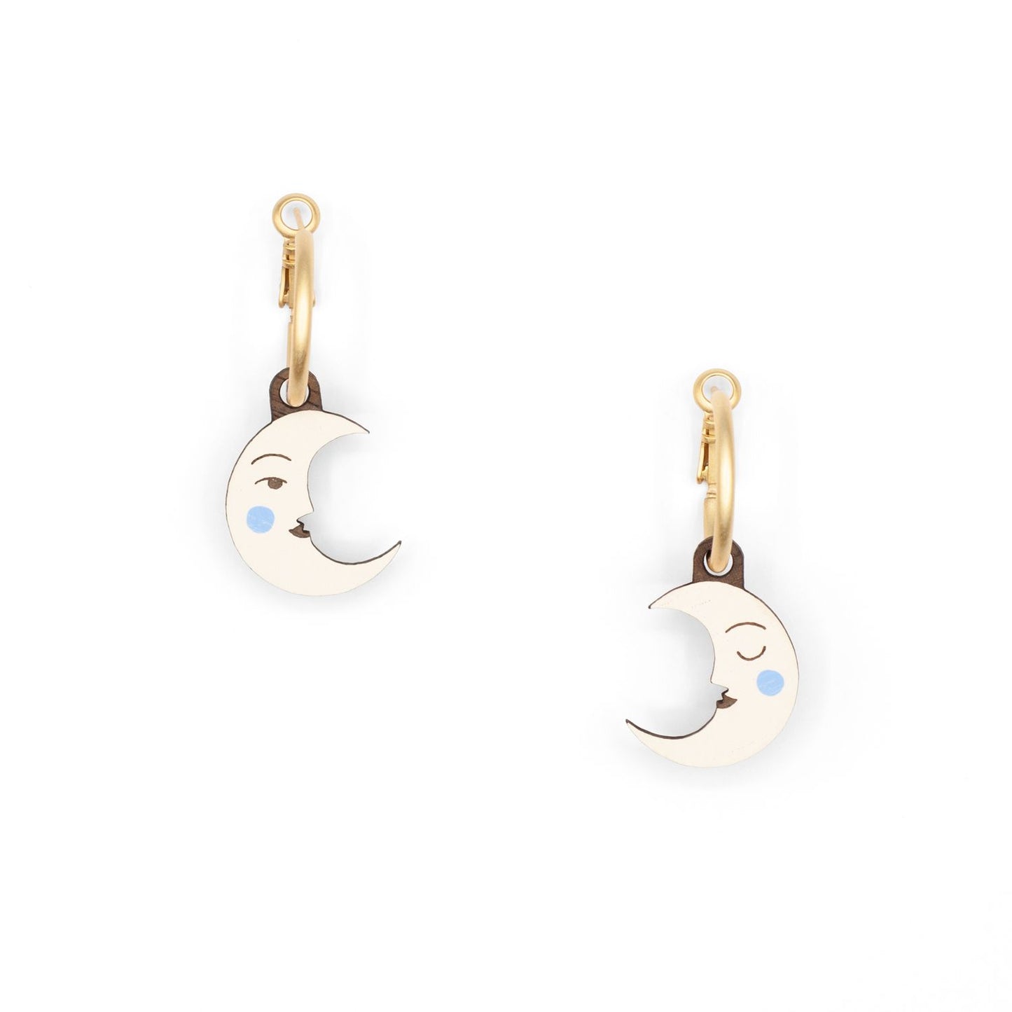 Crescent Luna Hoop Earrings