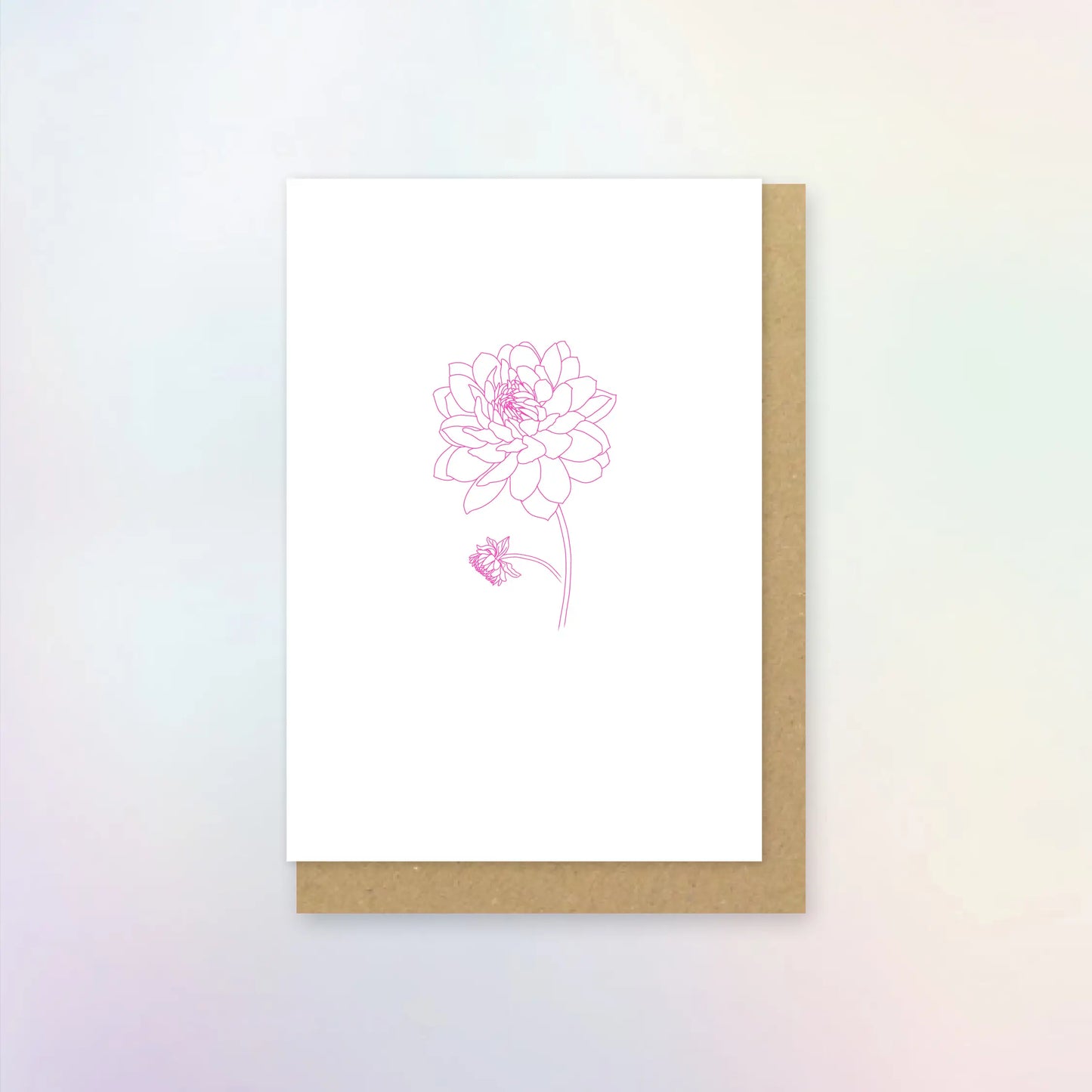 Dahlia Flower Card
