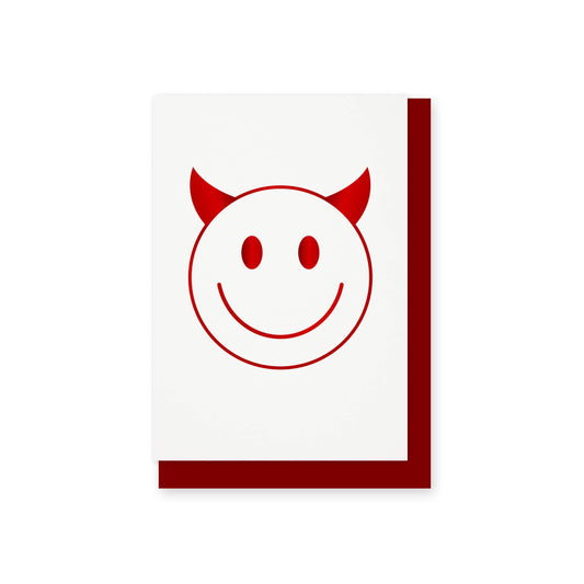 Devil Smiley Face Card