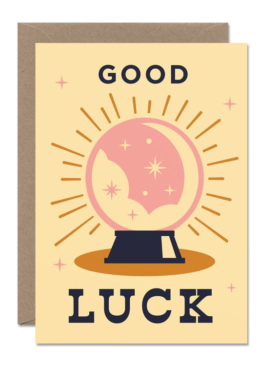 Good Luck Crystal Ball Card - Loola Loves UK