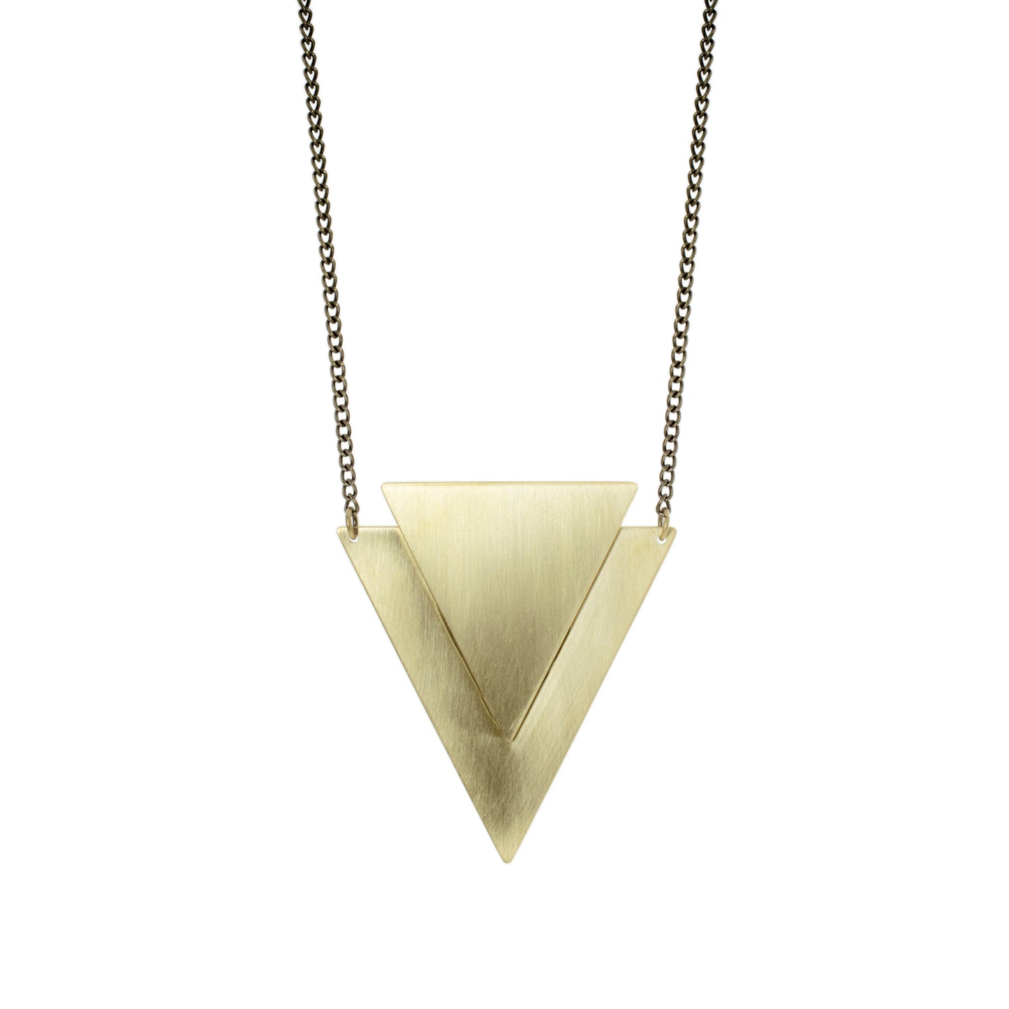 Geometric 'Lucie' Brass Necklace