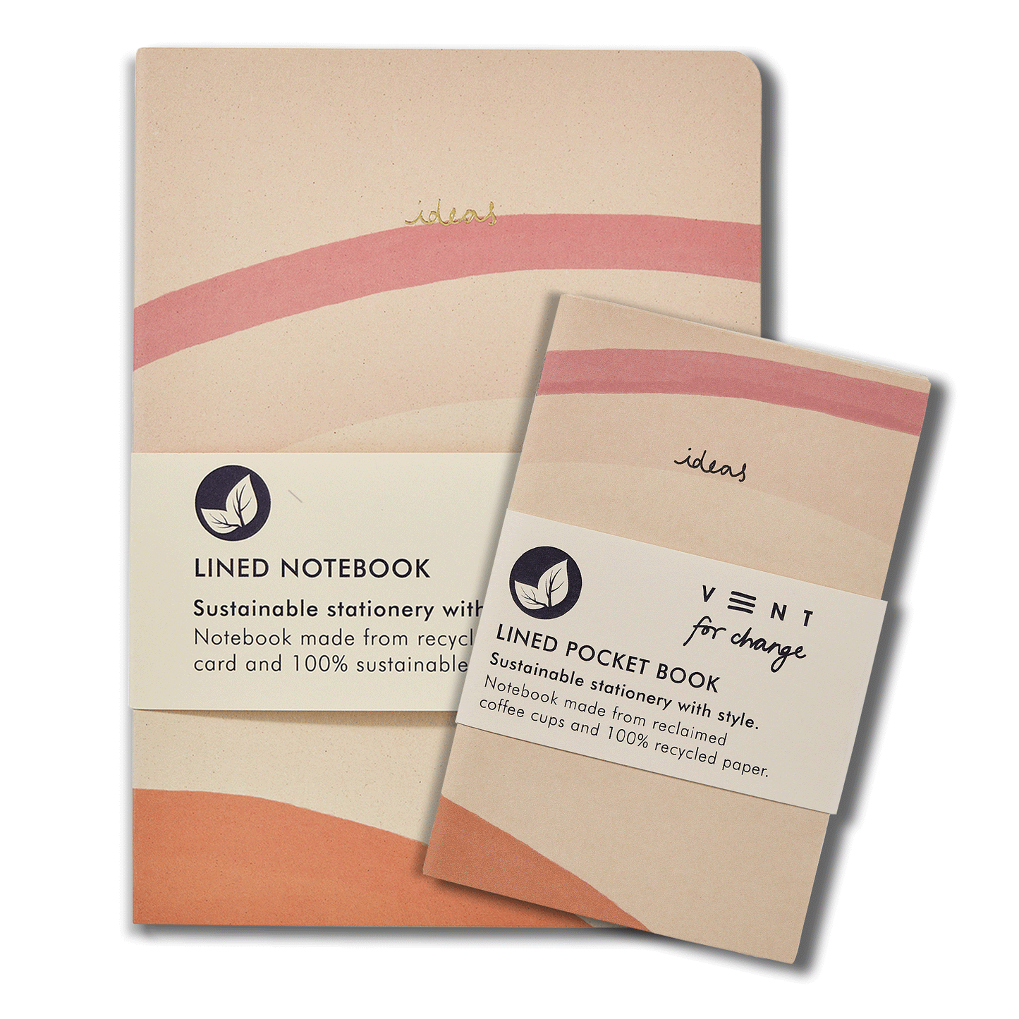 Recycled 'Ideas' Pocket Book (Lined Paper) - Cream