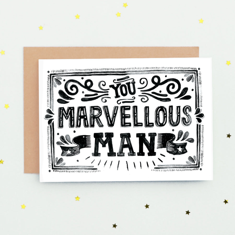 You Marvellous Man Card - Loola Loves UK
