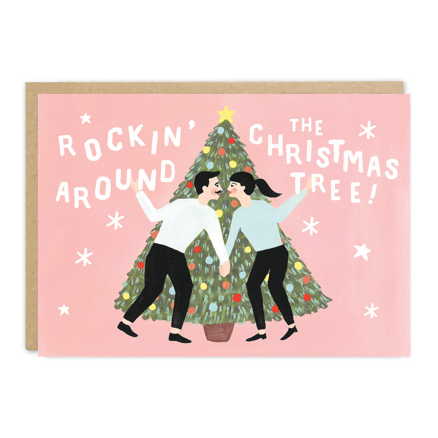 Rockin' Around the Christmas Tree Card - Loola Loves UK