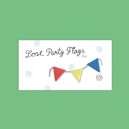 Lost Party Flags Porcelain Pin - Loola Loves UK