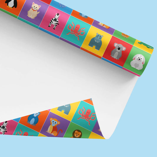 Patchwork Animal Gift Wrap & Tags (3 sheets)