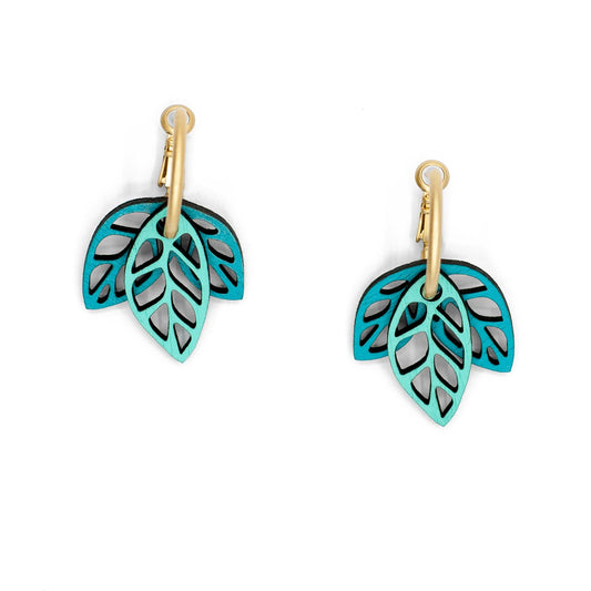 Rustling Green Hoop Earrings