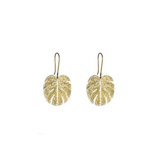 Tropical Leaf Earrings - Small