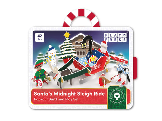 Santa's Midnight Sleigh Ride Pop-out Play Set