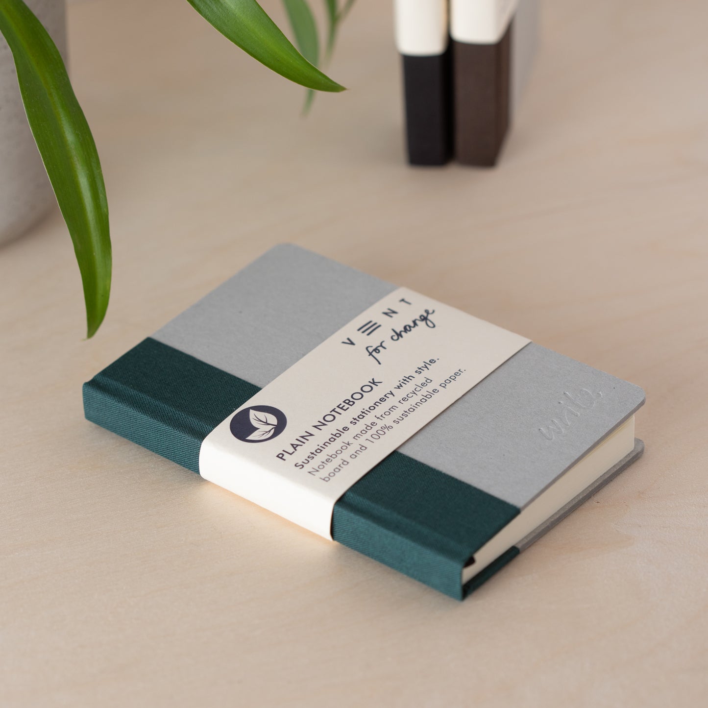 Sustainable 'Write' Notebook A6 (Plain Paper) - Green