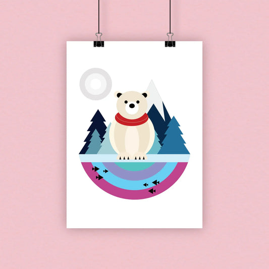 William the Polar Bear Print - A4